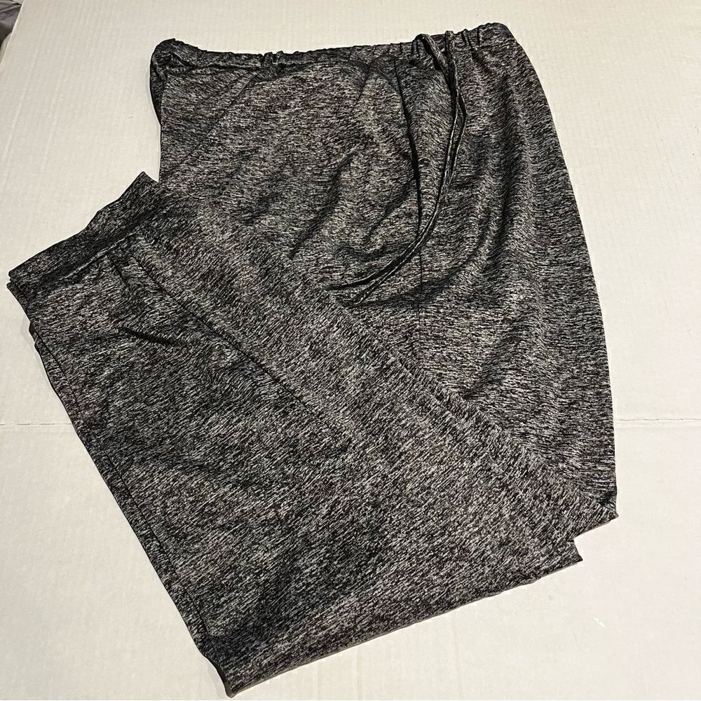 Shein Curve Sweat Pants 4XL gray with white flecks elastic waist with drawstring